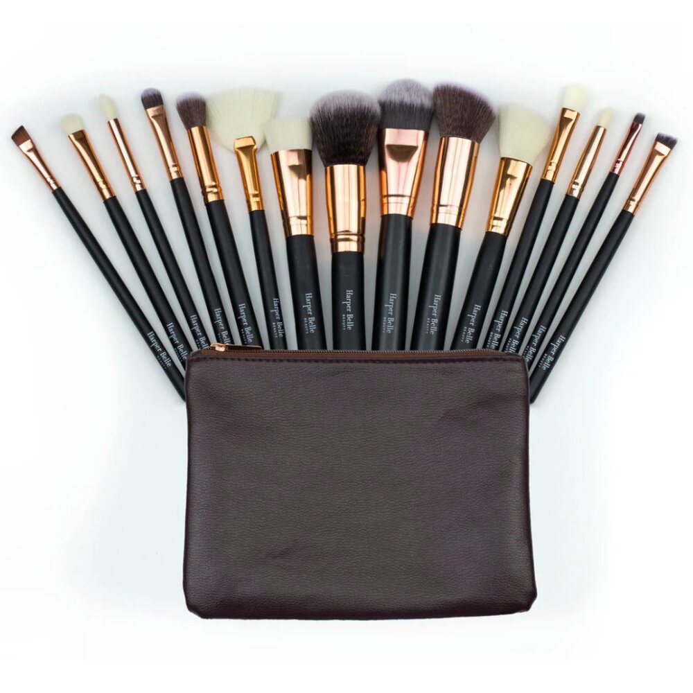 HARPER BELLE BEAUTY Black 15-Piece Makeup Brush Set